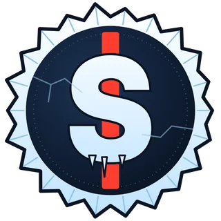 Slush Fund emblem: a frosty dollar-sign badge